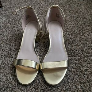 Just fab gold heels